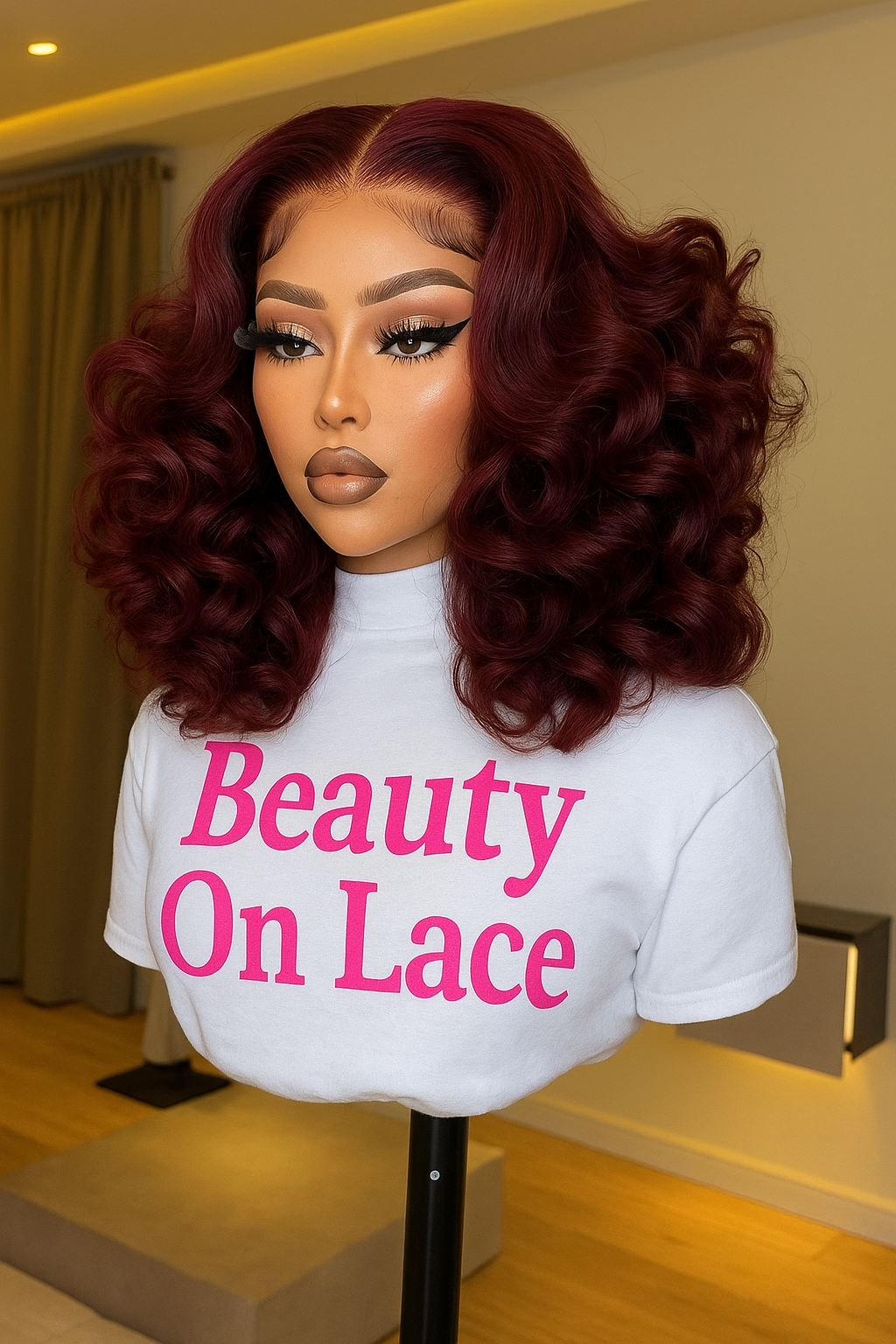 EVA BURGANDY - Bouncy Curl Wig